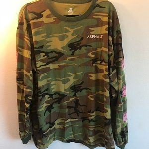 Dope Camo flower print long sleeve tee unisex